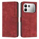 Custodia per telefono in pelle con motivo a righe Skin Feel con cordino, For Infinix Hot 70 5G, For Infinix Note Edge 5G, For Infinix Smart 20 4G, For Infinix Note 60 / 60 Pro 5G