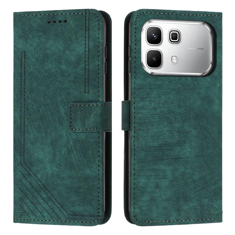 Custodia per telefono in pelle con motivo a righe Skin Feel con cordino, For Infinix Hot 70 5G, For Infinix Note Edge 5G, For Infinix Smart 20 4G, For Infinix Note 60 / 60 Pro 5G