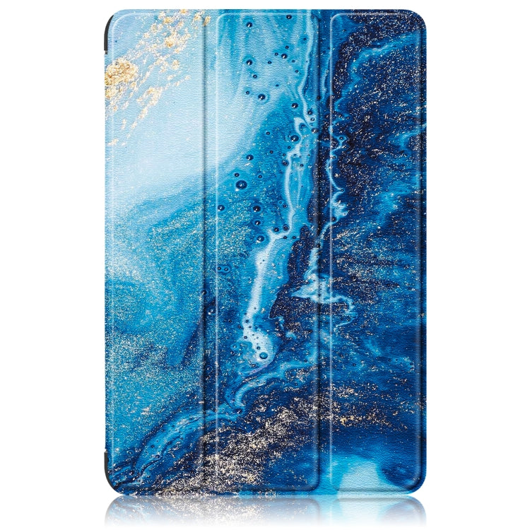 Custodia per tablet in pelle intelligente con supporto a 3 pieghe dipinto da Custer, For Samsung Galaxy Tab A9 2023, For Samsung Galaxy Tab S9+