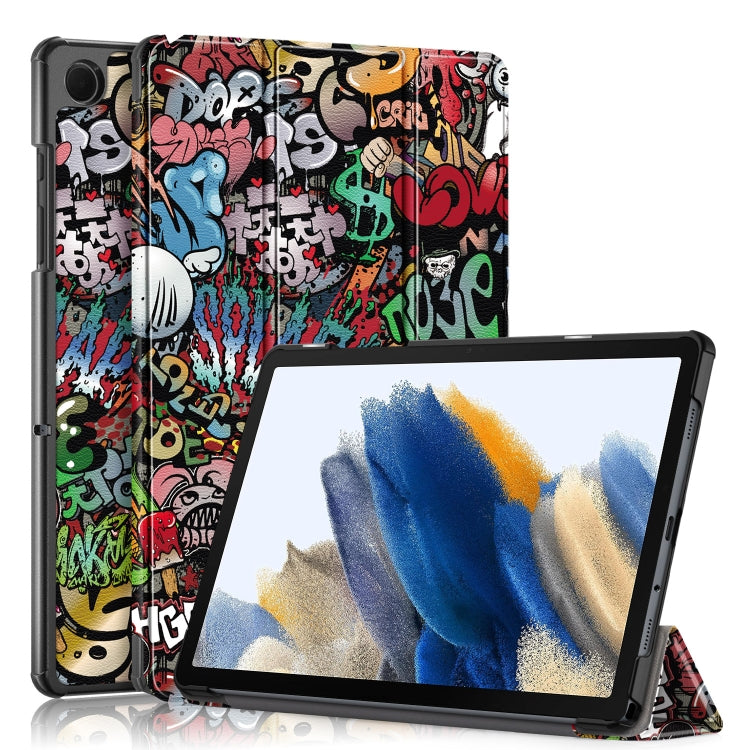 Custodia per tablet in pelle intelligente con supporto a 3 pieghe dipinto da Custer, For Samsung Galaxy Tab A9 2023, For Samsung Galaxy Tab S9+