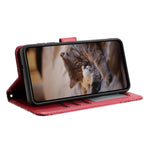 Custodia portafoglio in pelle con motivo gatto per Samsung Galaxy