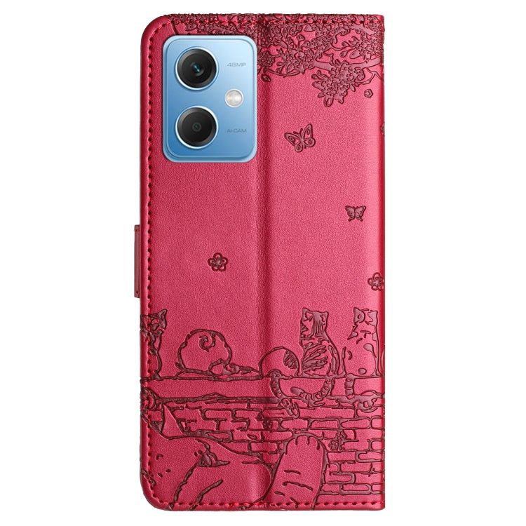 Custodia portafoglio in pelle con motivo gatto per Xiaomi