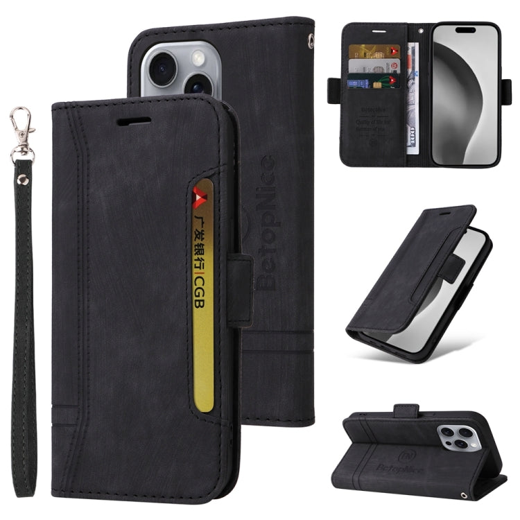 Custodia in pelle BETOPNICE per iPhone 16 Pro Max, Pro, Plus