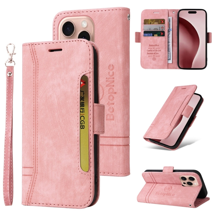 Custodia in pelle BETOPNICE per iPhone 16 Pro Max, Pro, Plus