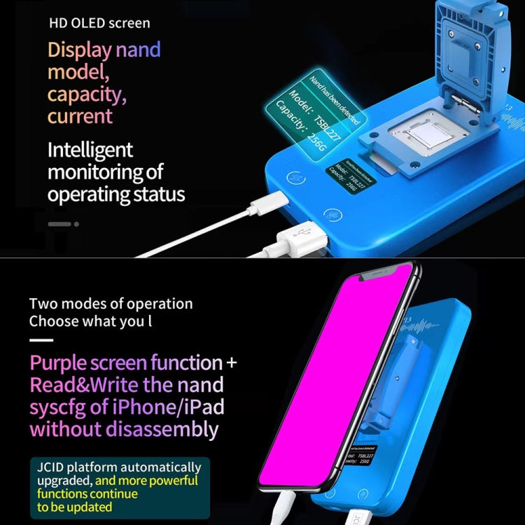 JCID P13 Nand Read Write Programmer DFU Purple Screen Tool per iPhone da 6 a 13 Pro Max, JCID P13