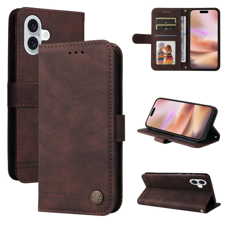 Custodia in pelle Skin Feel per iPhone 15 e 16
