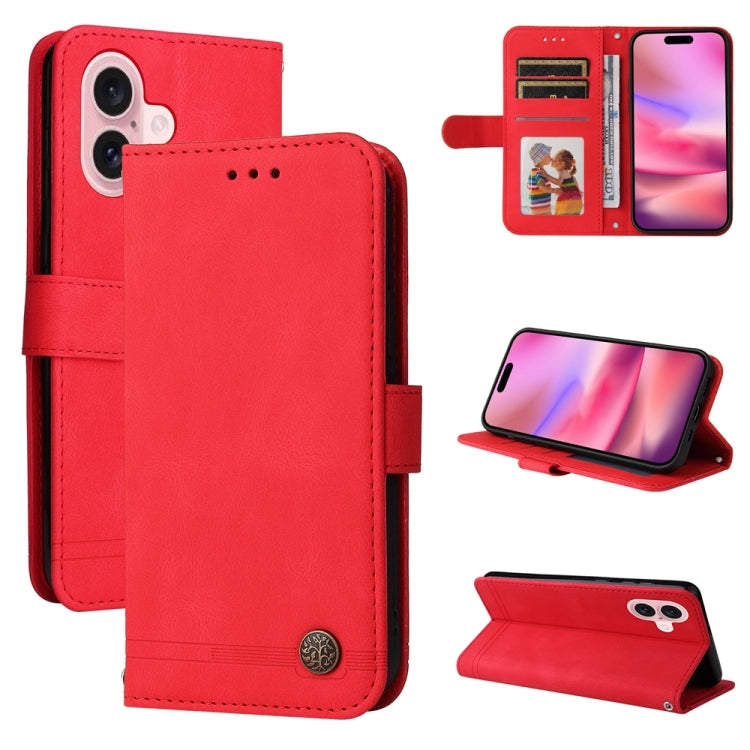 Custodia per cellulare in pelle Skin Feel Life Tree, For iPhone 16, For iPhone 15 Pro Max, For iPhone 15 Pro, For iPhone 15 Plus