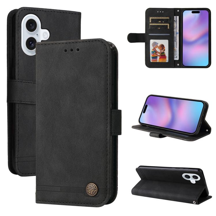 Custodia in pelle Skin Feel per iPhone 16 compatibile