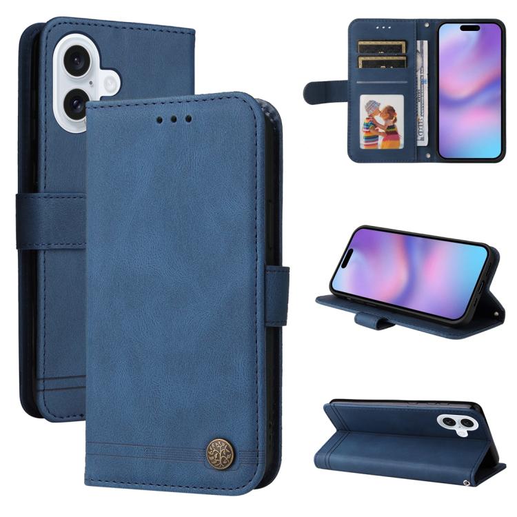 Custodia in pelle Skin Feel per iPhone 16 compatibile