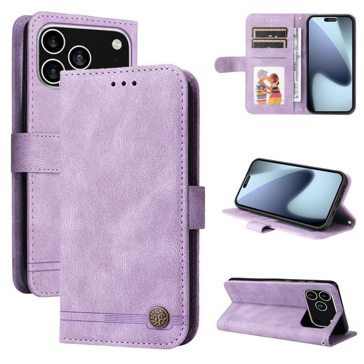 Custodia in pelle Skin Feel per iPhone 16 compatibile