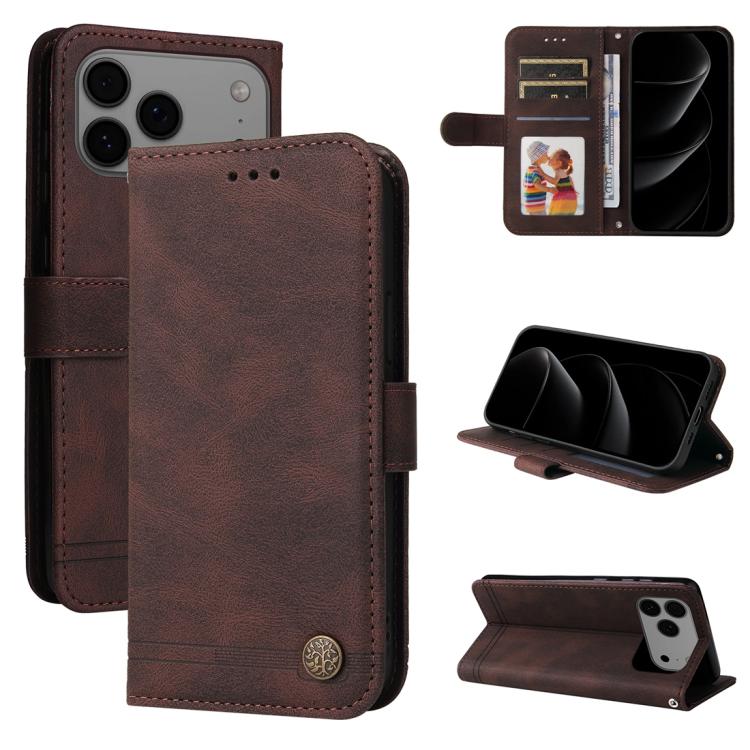 Custodia in pelle Skin Feel per iPhone 16 compatibile