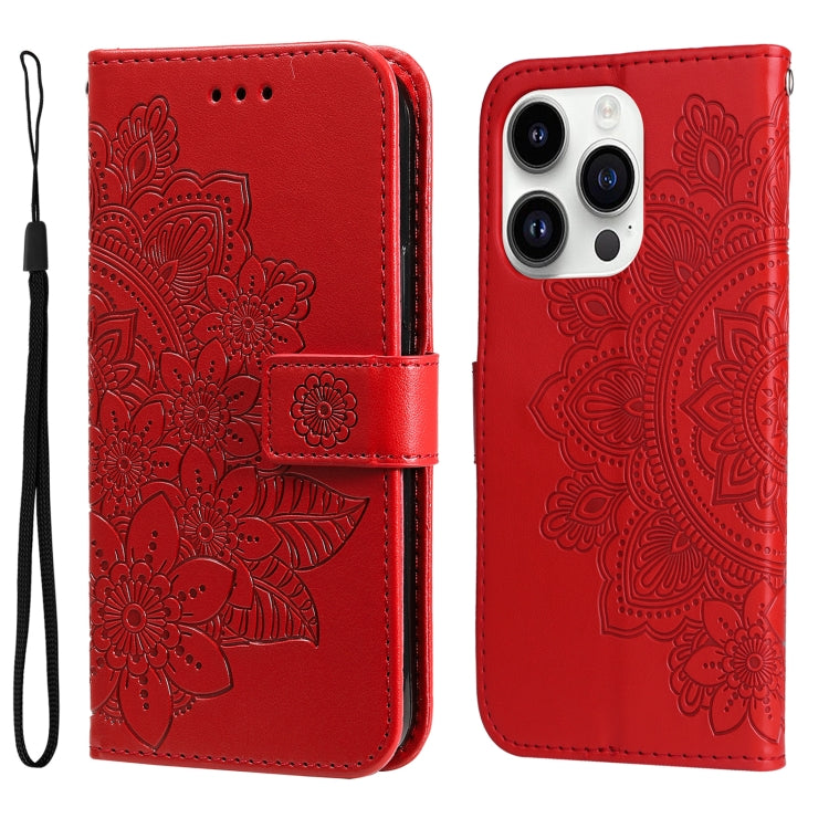 Custodia portafoglio in pelle goffrata per iPhone 16