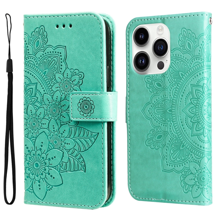 Custodia portafoglio in pelle goffrata per iPhone 16