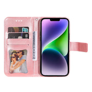 Custodia in pelle goffrata per iPhone 15