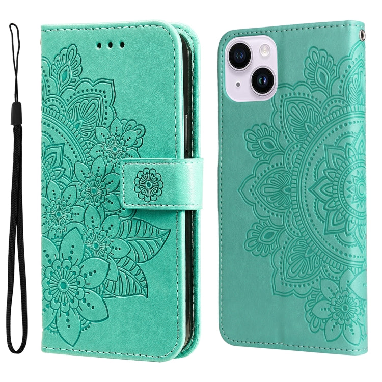 Custodia portafoglio in pelle goffrata per iPhone 16