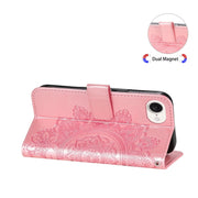 Custodia in pelle goffrata per iPhone 16
