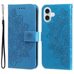 Custodia in pelle goffrata per iPhone 16 compatibile