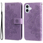 Custodia in pelle goffrata per iPhone 16 compatibile