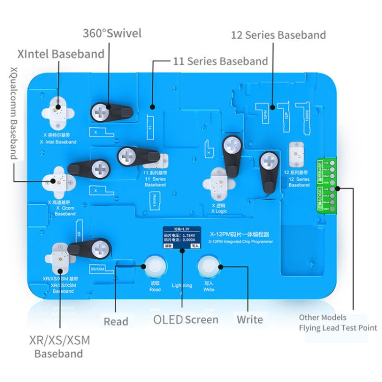 JCID BLE X-12PM Baseband Logic Chip EEPROM Data Read and Write Programmer, JCID BLE X-12PM