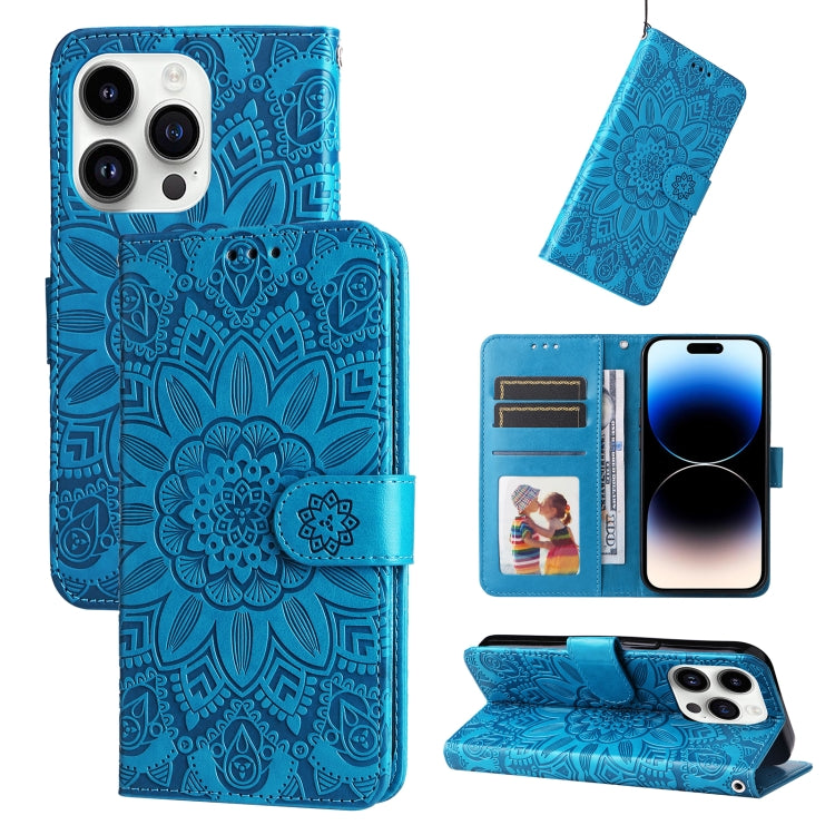 Custodia portafoglio in pelle goffrata per iPhone 15 e 16