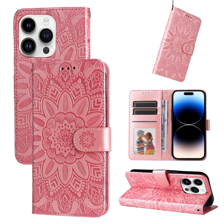 Custodia portafoglio in pelle goffrata per iPhone 15 e 16