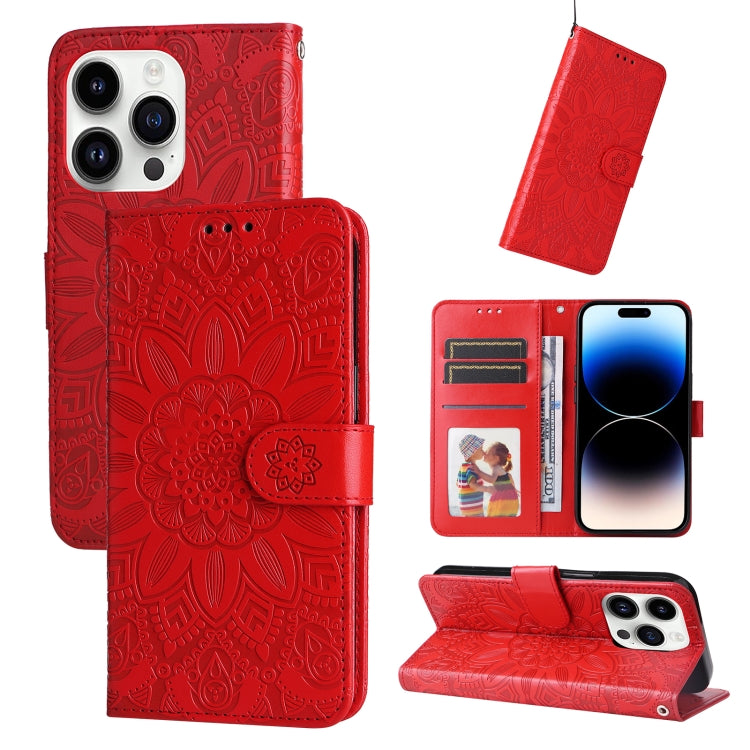 Custodia portafoglio in pelle goffrata per iPhone 15 e 16