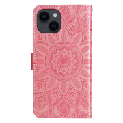 Custodia in pelle goffrata per iPhone 15