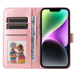 Custodia in pelle goffrata per iPhone 15