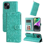Custodia portafoglio in pelle goffrata per iPhone 15 e 16