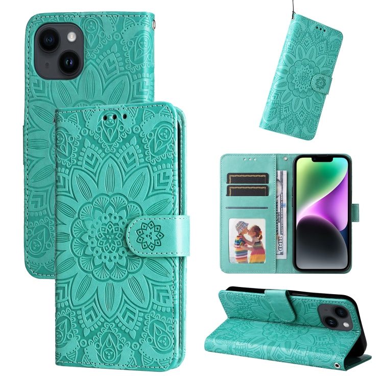 Custodia portafoglio in pelle goffrata per iPhone 15 e 16