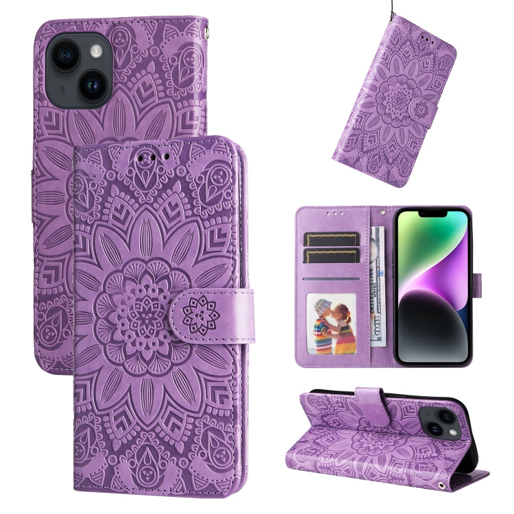 Custodia portafoglio in pelle goffrata per iPhone 15 e 16