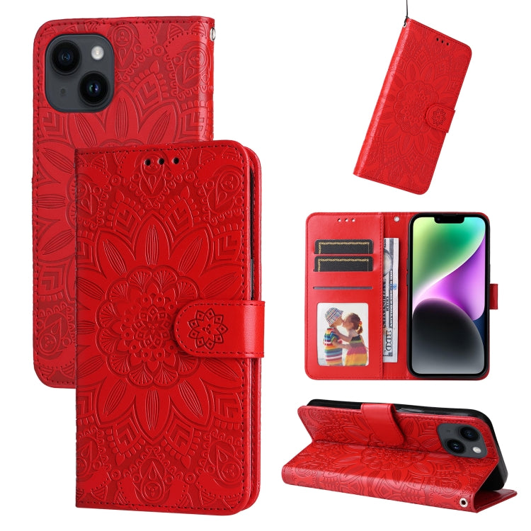 Custodia portafoglio in pelle goffrata per iPhone 15 e 16