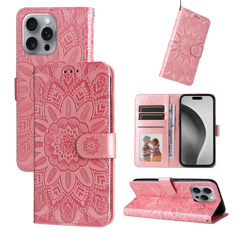 Custodia portafoglio in pelle goffrata per iPhone 16e e 15 Pro