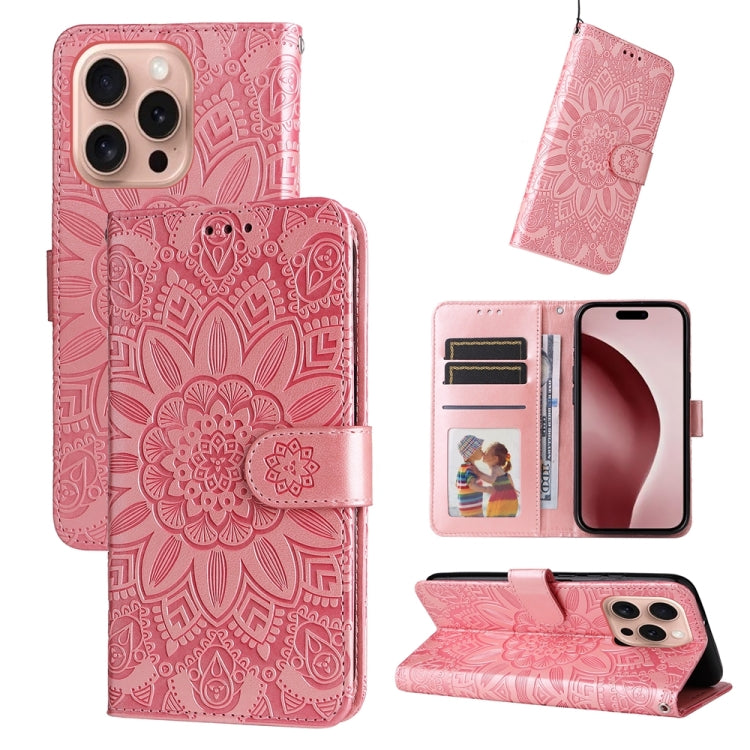 Custodia portafoglio in pelle goffrata per iPhone 16e e 15 Pro
