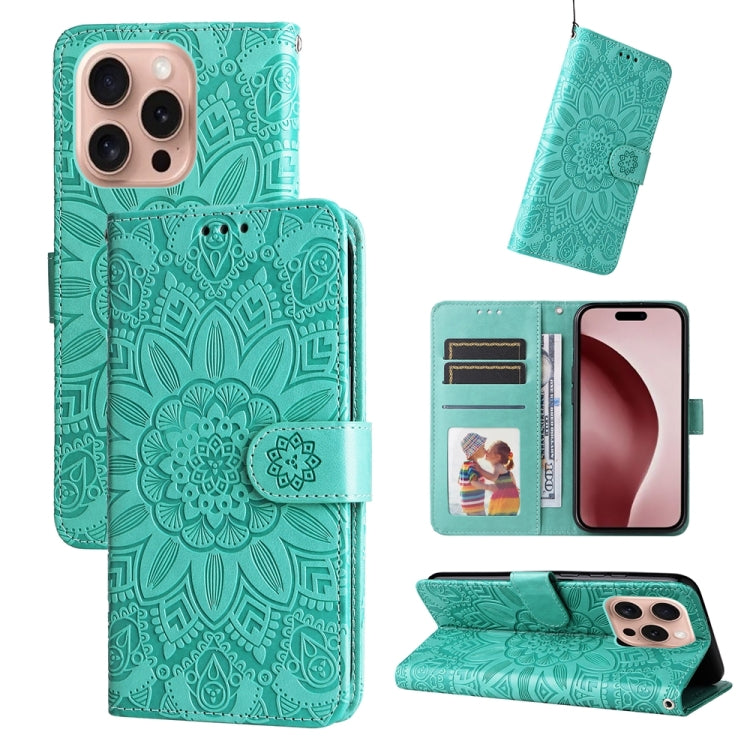 Custodia portafoglio in pelle goffrata per iPhone 16e e 15 Pro