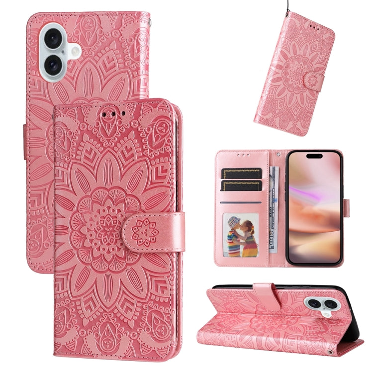 Custodia portafoglio in pelle goffrata per iPhone 16e e 15 Pro