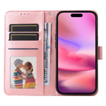 Custodia portafoglio in pelle goffrata per iPhone 15 e 16
