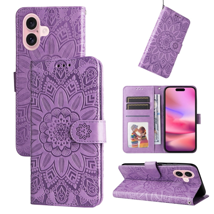 Custodia portafoglio in pelle goffrata per iPhone 15 e 16