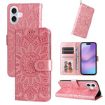 Custodia in pelle goffrata per iPhone 16 compatibile