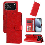 Custodia in pelle goffrata per iPhone 16 compatibile