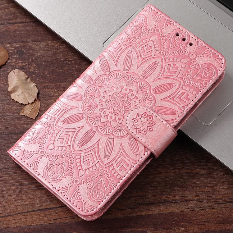 Custodia per telefono in pelle di girasole goffrata, For iPhone 16 Pro Max, For iPhone 16 Pro, For iPhone 16 Plus, For iPhone 16