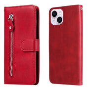 Custodia in pelle per iPhone 15 con cerniera