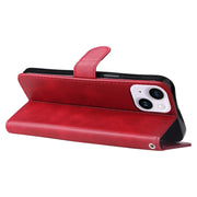 Custodia in pelle per iPhone 15 con cerniera