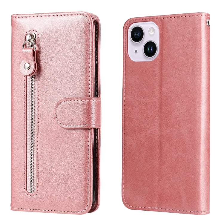 Custodia portafoglio in pelle con cerniera per iPhone 16
