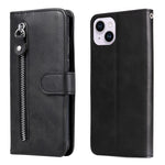 Custodia portafoglio in pelle con cerniera per iPhone 16