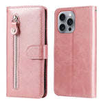 Custodia in pelle con cerniera per iPhone 15 e 16