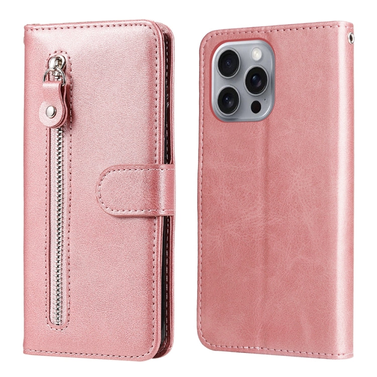 Custodia per telefono in pelle con cerniera in vitello alla moda, For iPhone 16e, For iPhone 15 Pro Max, For iPhone 15 Pro, For iPhone 15 Plus