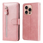 Custodia in pelle con cerniera per iPhone 15 e 16