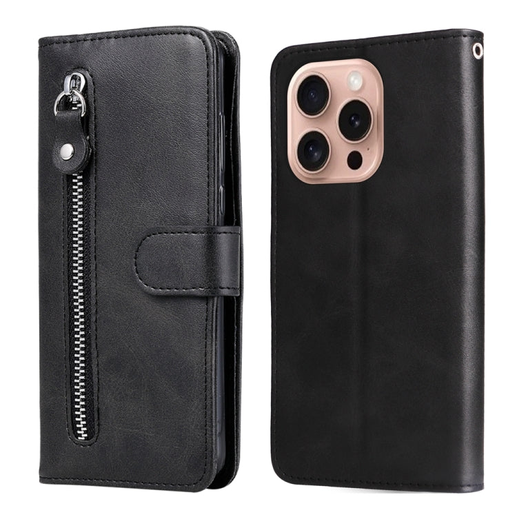 Custodia in pelle con cerniera per iPhone 15 e 16