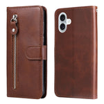 Custodia in pelle con cerniera per iPhone 15 e 16